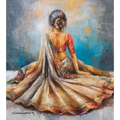 Sabeen Rashid, 14 x 16 Inches, Acrylic on Canvas, Figurative Painting, AC-SBRS-020